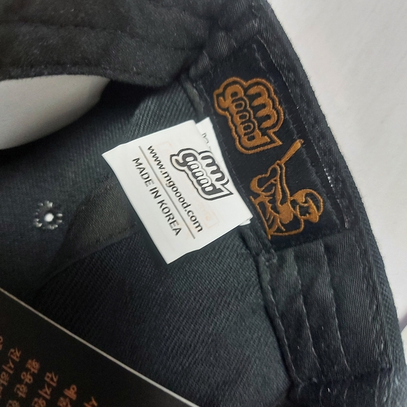 NWT Mgoood Korean Black Orange Baseball Hat Cap Size 58/ Medium - Picture 4 of 9